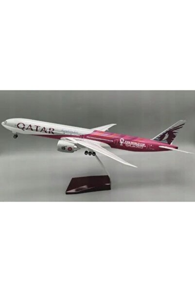 NO BRAND MODEL DE AVION BOEING 777 QATAR AIRWAYS – REPLICĂ DE COLECȚIE, 47 CM...