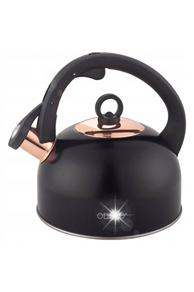 Odelo Ceainic din oțel negru cu interior din cupru, 2.5L, compatibil cu induc...