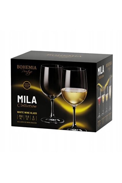 Bohemia PRESTIGE MILA 350ml 6 bucăți pahare de vin din sticlă de cristal