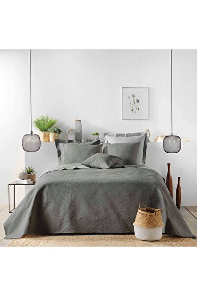 Douceur D'INTERIEUR Cuvertură de pat gri groasă 220 x 240 COLOMBINE