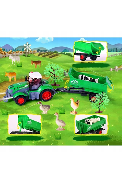 Luxma TRACTOR CU REMORCĂ TELECOMANDAT ÎNCĂRCĂTOR DE BATERII animale QH205-2D