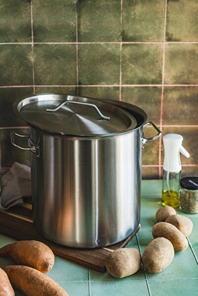 MPLCO Vas de gătit din oțel inoxidabil 30,5 CM GAR 22L pentru gastronomie cu ...