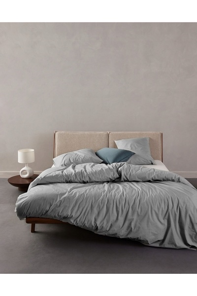 NO BRAND Set fețe de pernă Essenza Jule 50x70cm bumbac antracit
