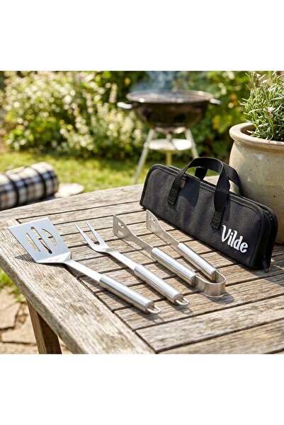 Vilde SET DE 3 USTENDE DE GRĂTAT DIN OȚEL INOXIDABIL CU CUTIE 489424