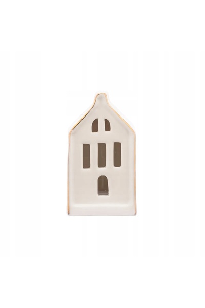 ALTOM DESIGN Ornamente LED, Căsuțe din porțelan, Sfeșnice LED (3 bucăți), Cadou
