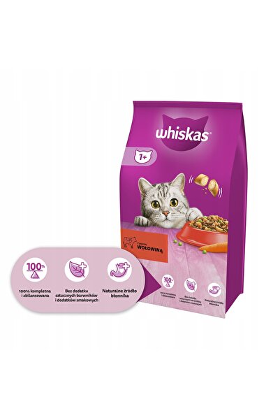 Whiskas Hrană uscată pentru pisici cu vită 14kg SM