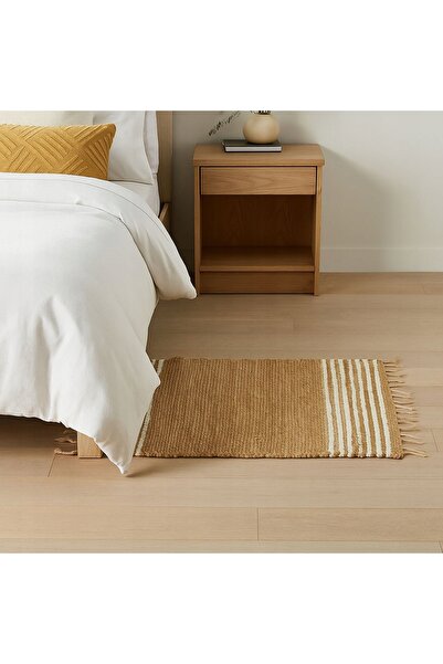 Gift Decor COVOR DIN IUTĂ CU FRANJURI PENTRU SUFRAGERIE SAU HOL 60X90 CM BEJ ...
