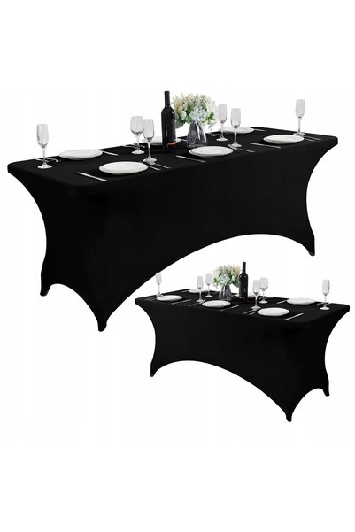 NO BRAND Husă față de masă catering banchet albă 180x76cm elastică