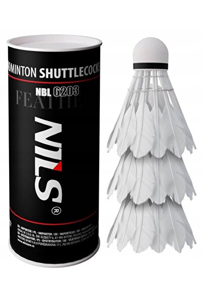 NİLSU Set de badminton 2 rachete + 3 fluturași cu pene + Husă NILS