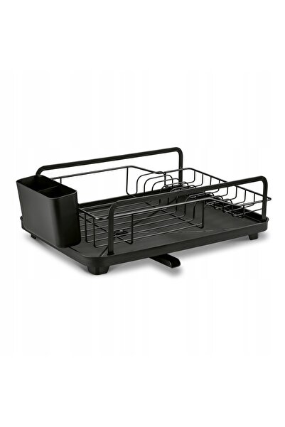 Konighoffer Scurgător de vase vertical, negru, cu suport de scurgere 42x30x15,5