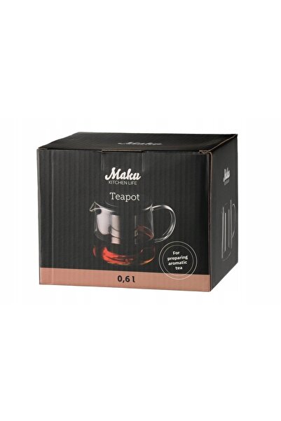 NO BRAND Ceașcă de ceai din sticlă cu infuzor, minimalistă, 600 ml, 17x11,5 cm