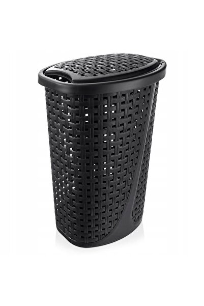 Orion Coș de rufe din plastic negru 45L 731505