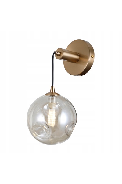 Italux Aplică de perete, lampă de perete din alamă pentru dormitor, living, h...