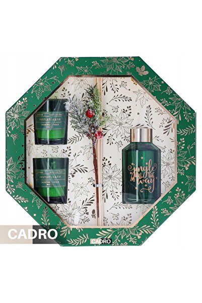 NO BRAND Set de lumânări parfumate + difuzor cu bețișoare - Cadou de Crăciun