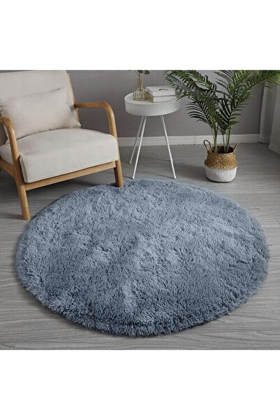 Strado Covor shaggy antiderapant rotund pentru living, moale și plușat, 140x140
