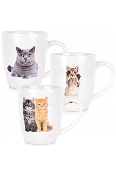 Koopman SET DE CĂNI DIN CERAMICĂ CU PISICI ȘI PISICUȚE PENTRU COPII, CA CADOU...