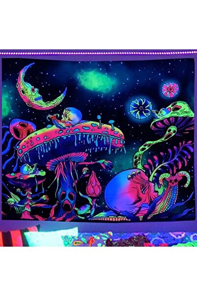 NO BRAND Decorațiune de perete Pictură UV Goblen fluorescent REFLEXIE 150x150...