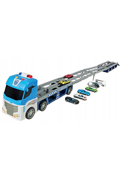 ELEFUN Transportor de mașini 2-în-1 și circuit de curse + 8 mașini 135cm