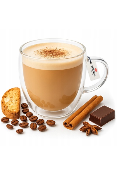 Premium 6 pahare termice pentru cafea latte și ceai, cu toartă și fund dublu,...
