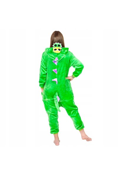 Onesies Pijama kigurumi unisex, salopetă călduroasă cu fermoar, CROCODILE L, ...