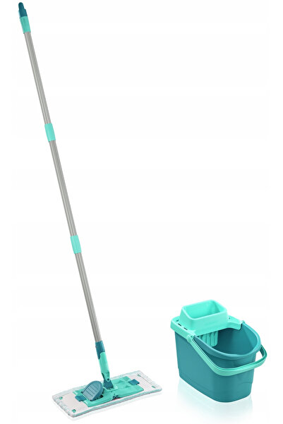 Leifheit Mop plat cu recipient 6L POWERCLEAN ZAPAS 3 bucăți 33cm Mâner 148cm