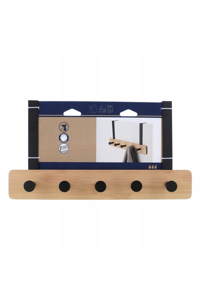 NO BRAND AGAGERE DE UȘĂ METALICĂ CU 5 CÂRLIGE 37 X 9 X 20 CM NEGRU BRONZ