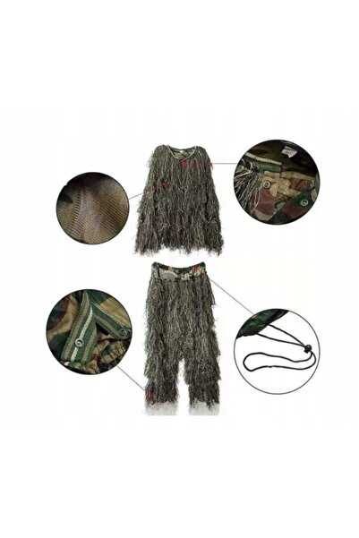 HemingWeigh Costum Ghillie de camuflaj 5 în 1 pentru pădure și junglă, pentru...