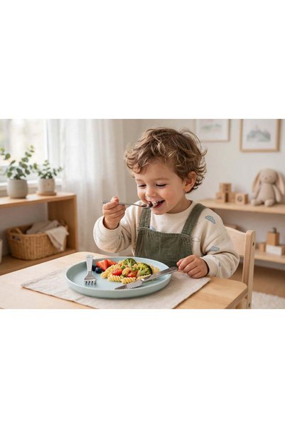 IKEA Çelik Çocuk Çatal Kaşık Bıçak Seti +3 Yaş