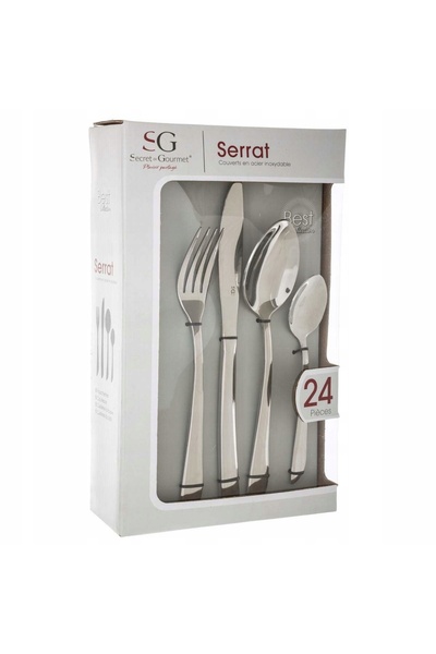 Secret de Gourmet SET DE TACÂMURI DIN OȚEL INOXIDABIL, 24 PIESE, PENTRU 6 PER...