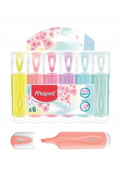 Maped Evidențiatoare Fluorescente Pastel Mix 6 bucăți 742558