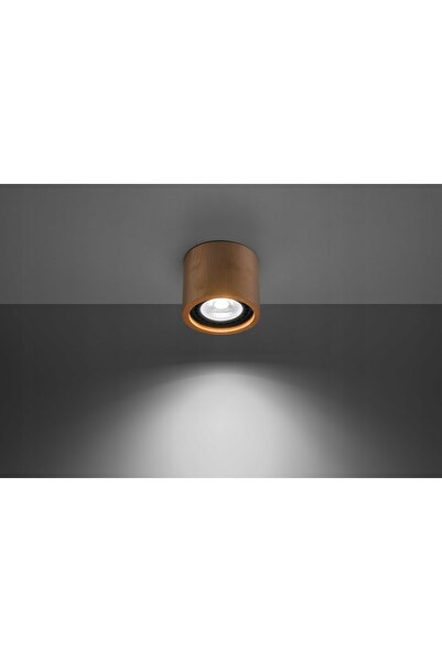 Sollux Lighting Spot de tavan rotund din lemn 14 cm 1xGU10 10W BASIC
