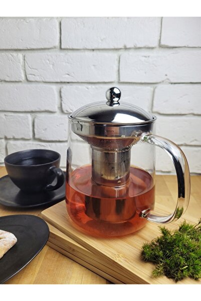 MPLCO Ceainic de sticlă cu infuzor pentru cafea și ceai, 1.2L