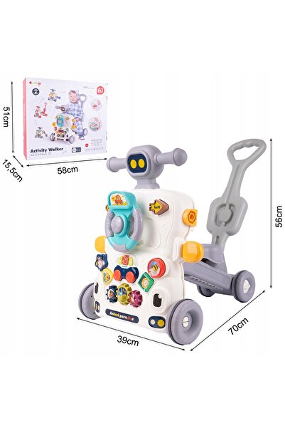 MalPlay WALKER 6 ÎN 1 MĂRȘANĂ INTERACTIVĂ EDUCATIVĂ CU VOLAN ȘI SCUTER