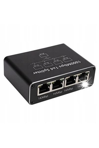 Aptel Adaptor de distribuție mini Switch splitter LAN Ethernet RJ45 4xRJ45 10...