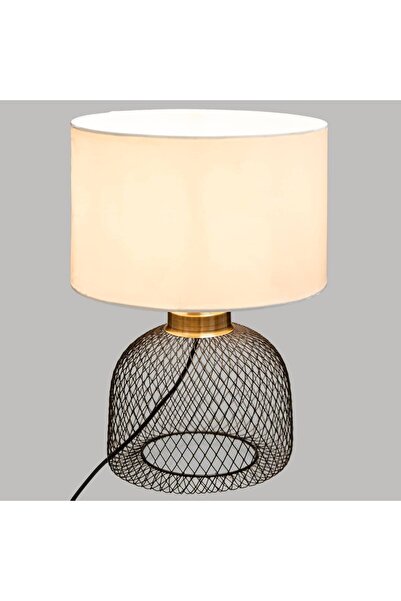 Atmosphera Lampă de masă cu fir și abajur alb EMIE 27x38