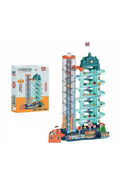 Norimpex Parcare pliabilă cu 7 etaje și lift automat – jucărie pentru copii c...