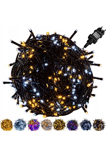 VOLTRONİC Ghirlandă luminoasă de Crăciun bicoloră cu 400 LED-uri, decorațiune...
