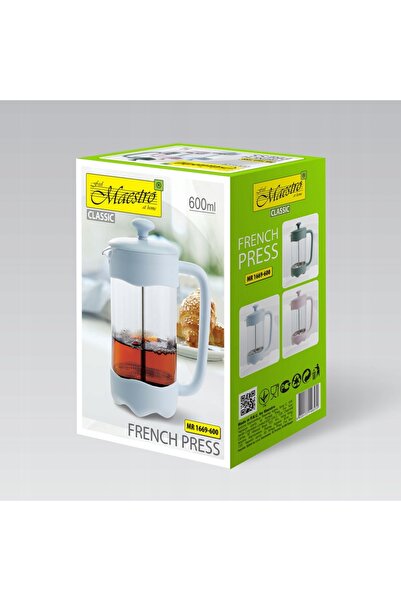 Maestro Presă franceză de cafea și ceai din sticlă, 1000ml, verde