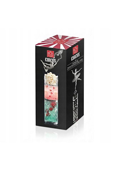 RCR CIRCUS Set de pahare din sticlă de cristal, 3 bucăți