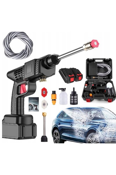 NO BRAND Aparat de spălat auto cu presiune, reîncărcabil, fără fir, cu 2 bate...