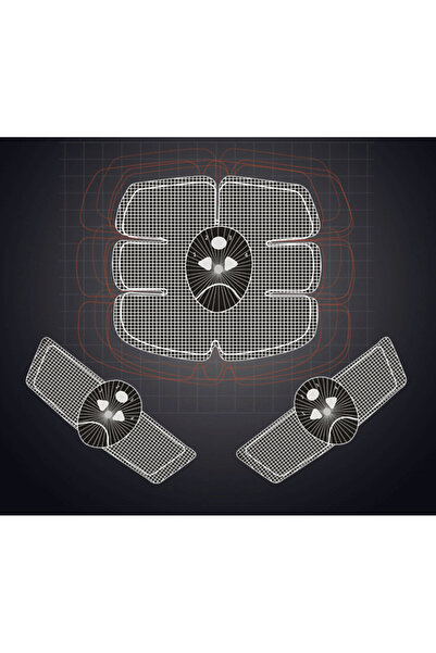NO BRAND Electrostimulator triplu muscular și abdominal 6 EMS