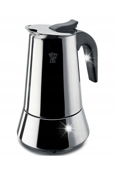 pezzetti STEELEXPRESS Cafetieră cu inducție din oțel inoxidabil (6 căni) - Ar...