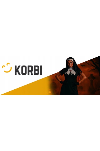 Korbi Costum de călugăriță, colier cornet, mănuși, 4EL S