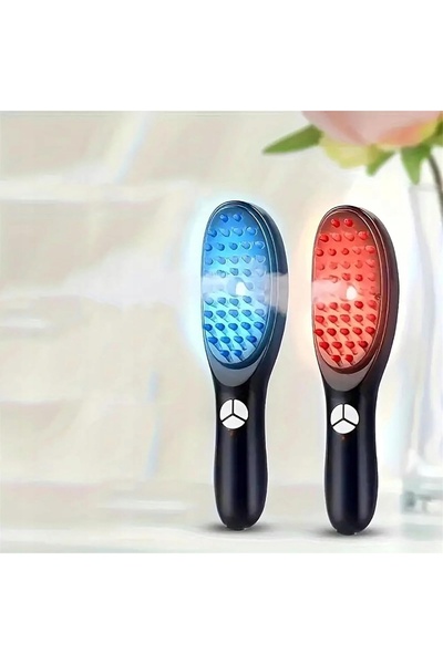 NO BRAND Perie de păr cu terapie cu lumină LED pentru creșterea părului, maso...