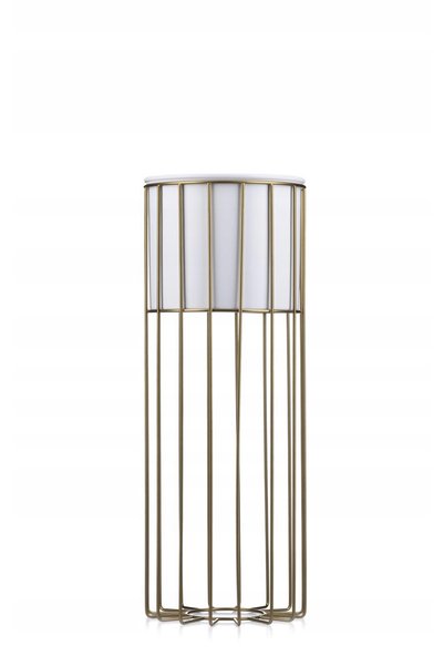 HowHomely Suport de plante vertical LOFT, auriu-alb, de 55 cm