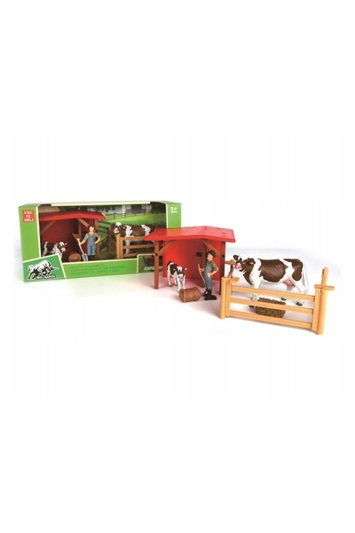 Norimpex Figurine de fermă din satul Animalelor: 2 vaci + fermier + moară de ...