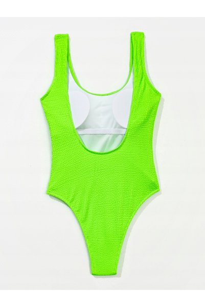 NO BRAND Costum de baie întreg L verde neon monokini vizibil sub apă