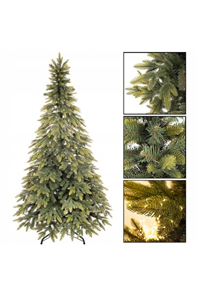 Springos Brad artificial de Crăciun din PE, Deluxe Natural, 220 cm, Verde, De...