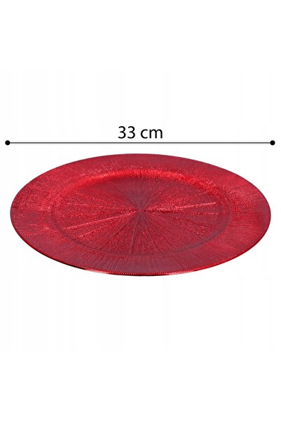 NO BRAND PODTALERZ suport de masă decorativ de Crăciun roșu 33 cm 4 bucăți