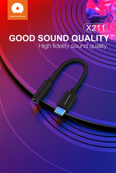 WUW AKSESUAR Type-C to 3.5mm kulaklık ve ses dönüştürücü adaptörüdür.